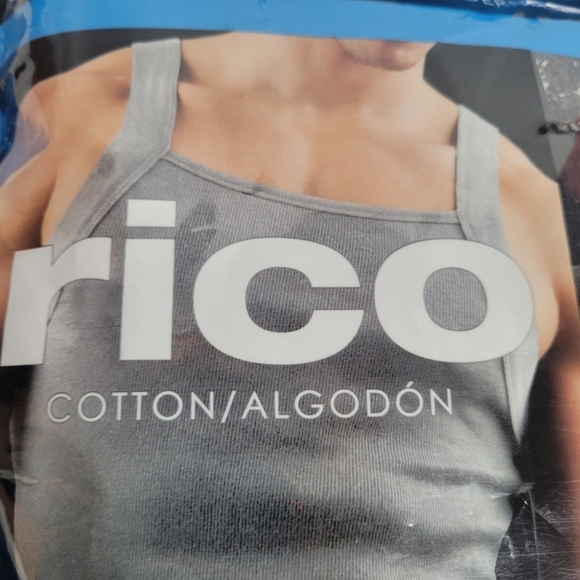 New Rico 3 Pack Men's Cotton Modern Tank Top Black Gray Assorted Size XL - Picture 2 of 9